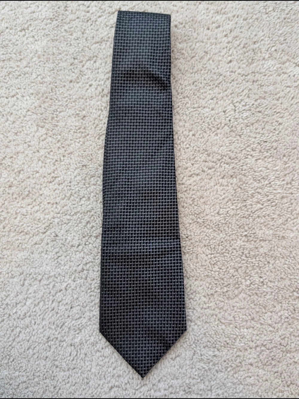 Donald J Trump Men's Signature Collection Tie Black & Silver Geometric Silk